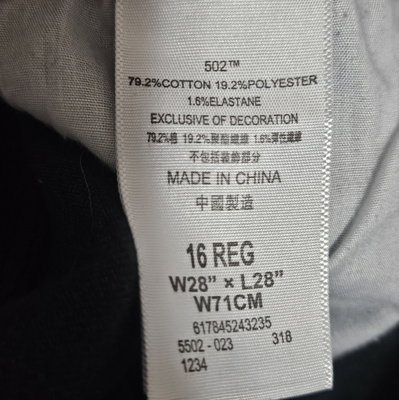 Levi's 502 regular taper jeans size 28 - Picture 10 of 16